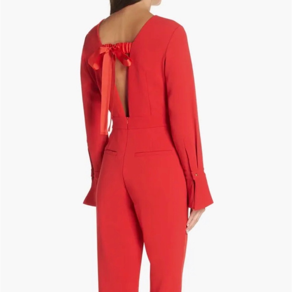 NWT Caara Bow Back Red Jumpsuit Medium